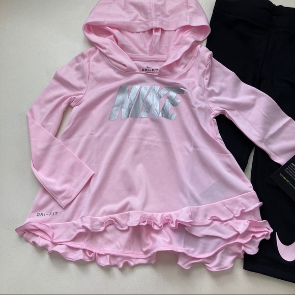 Nike Dri-fit Ruffle Pullover Hoodie and Leggings Set - Picture 3 of 11